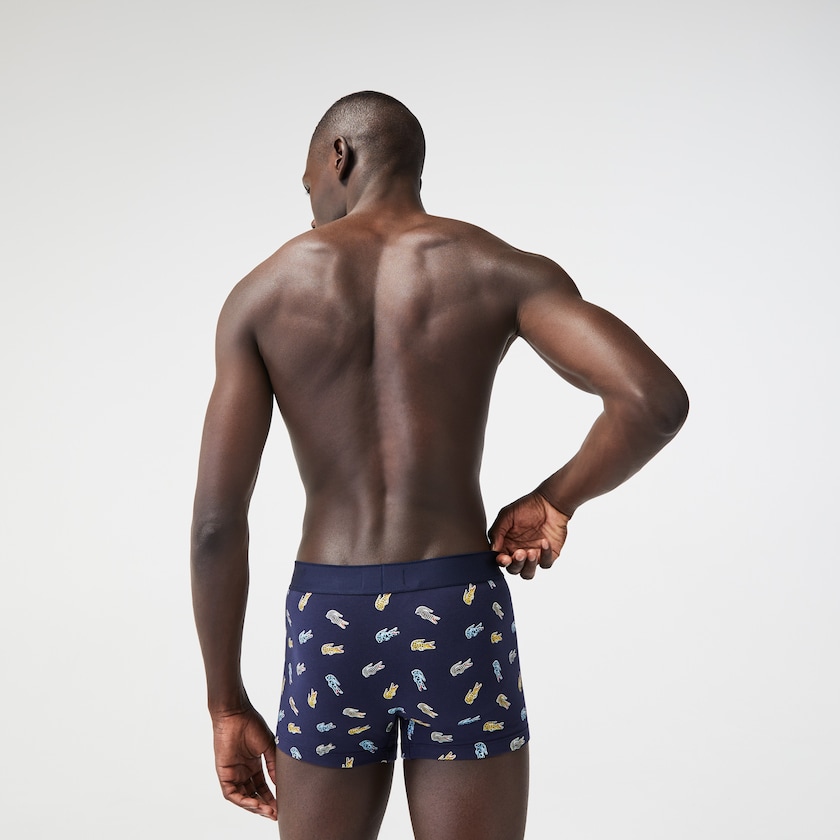 Short Lacoste x National Geographic Trunk Hombre Azul Marino Azules Blancos | RS1-18951A1
