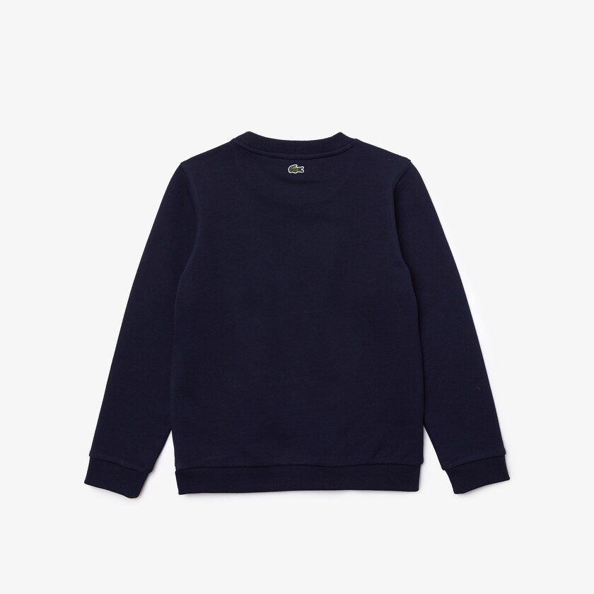 Sudaderas Lacoste Niños Azul Marino Azules Blancos Chantaco Print Fleece QP4-97289M8