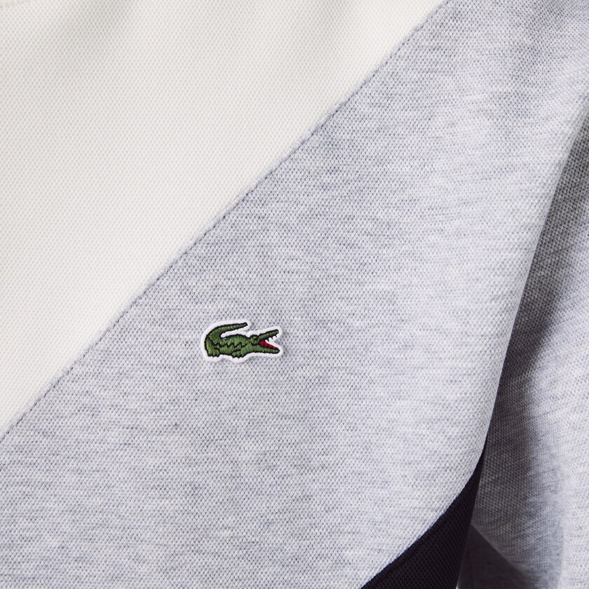 Sudaderas Lacoste Colorblock Cotton Blend Crew Neck Hombre Negros Grises Blancos | EA2-42644H1