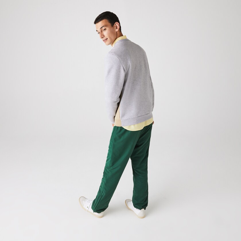 Sudaderas Lacoste Colorblock Fleece Crew Neck Hombre Beige Blancos Verdes Grises | LY4-65916G7