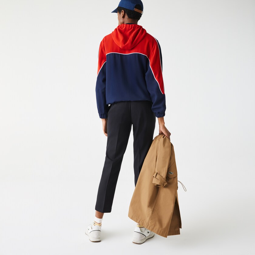 Sudaderas Lacoste Colorblock Zip-Up Hoodie Mujer Azules Blancos Rojos | LX5-84068O4