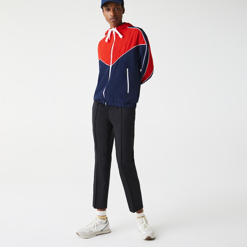 Sudaderas Lacoste Colorblock Zip-Up Hoodie Mujer Azules Blancos Rojos | LX5-84068O4