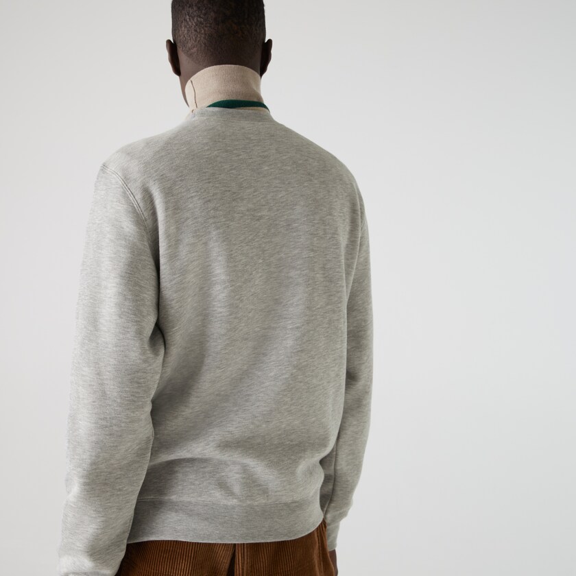 Sudaderas Lacoste Crew Neck Flecked Fleece Hombre Grises | UP8-05210X4