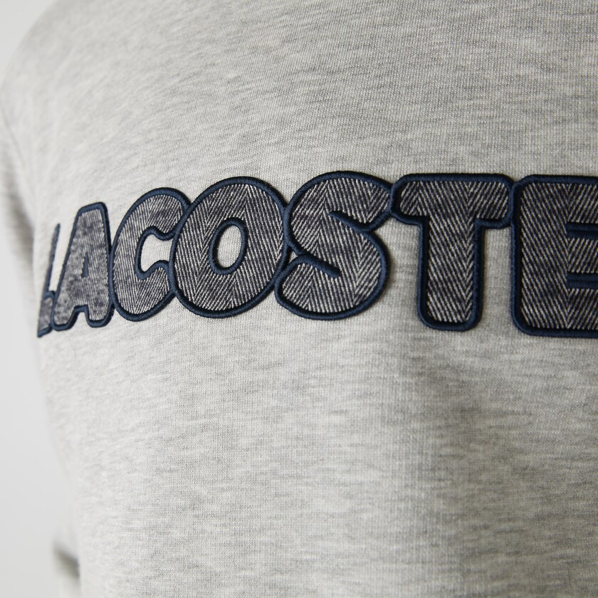 Sudaderas Lacoste Crew Neck Flecked Fleece Hombre Grises | UP8-05210X4