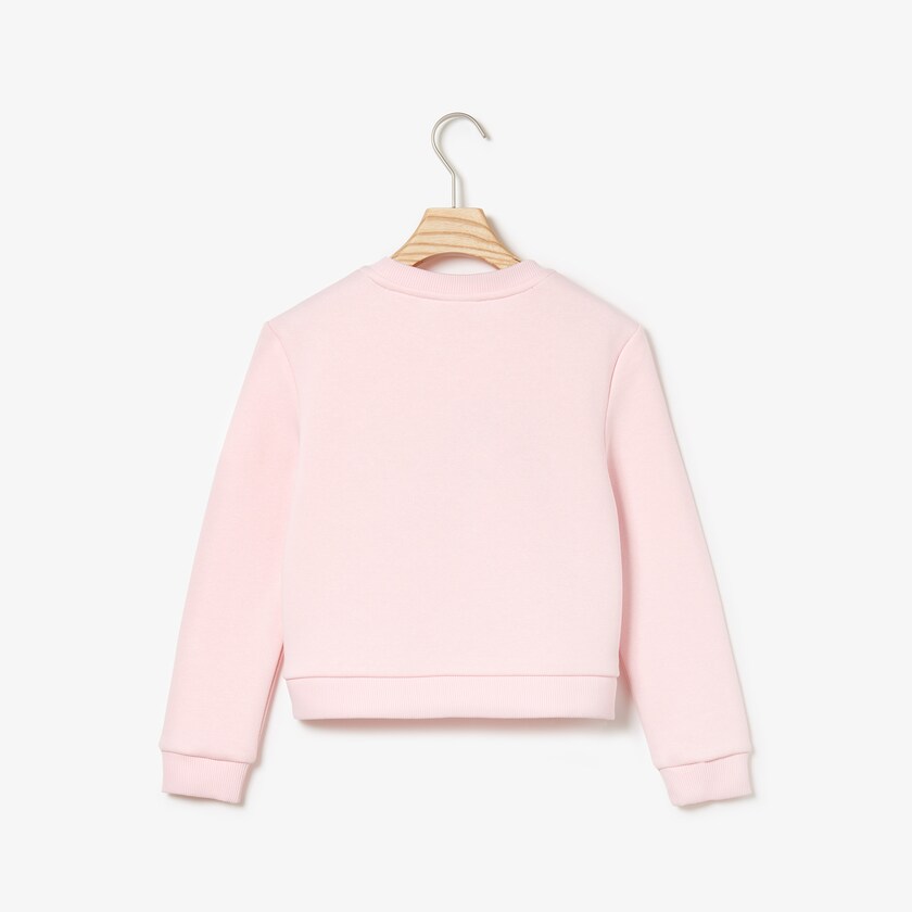 Sudaderas Lacoste Niños Rosas Claro Crewneck Crocodile Fleece BG1-30753E4