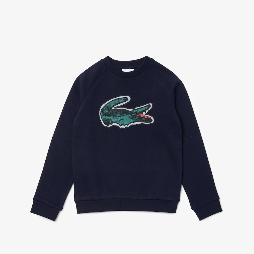 Sudaderas Lacoste Niños Azul Marino Azules Crocodile Graphic Fleece MM0-79817N9