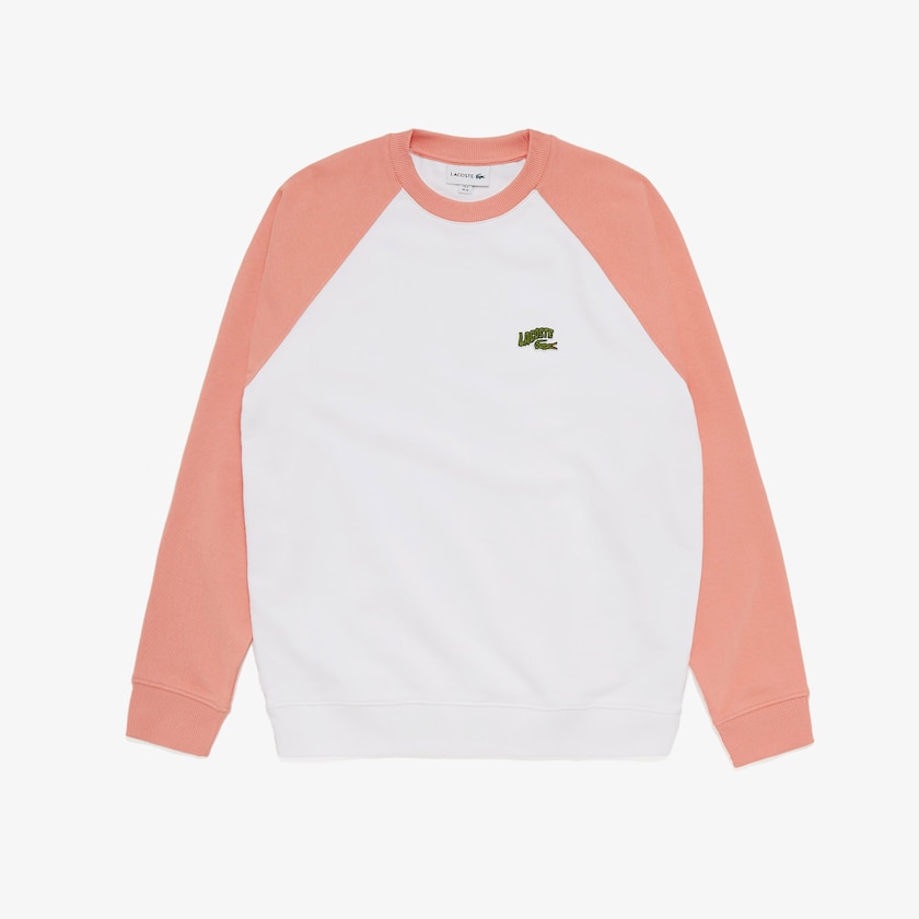 Sudaderas Lacoste Embroidered Logo Regular Fit Hombre Blancos Rosas | FT5-67866G1