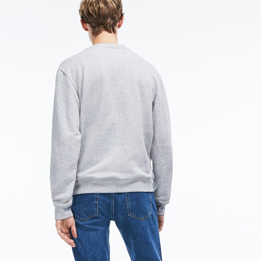 Sudaderas Lacoste Graphic Croc Hombre Grises | MJ2-15311U5