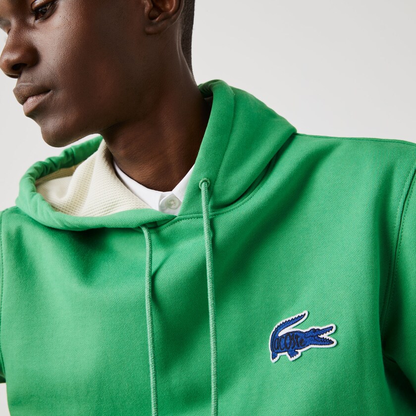 Sudaderas Lacoste Hooded Badge Hombre Verdes | XA6-67976Q6