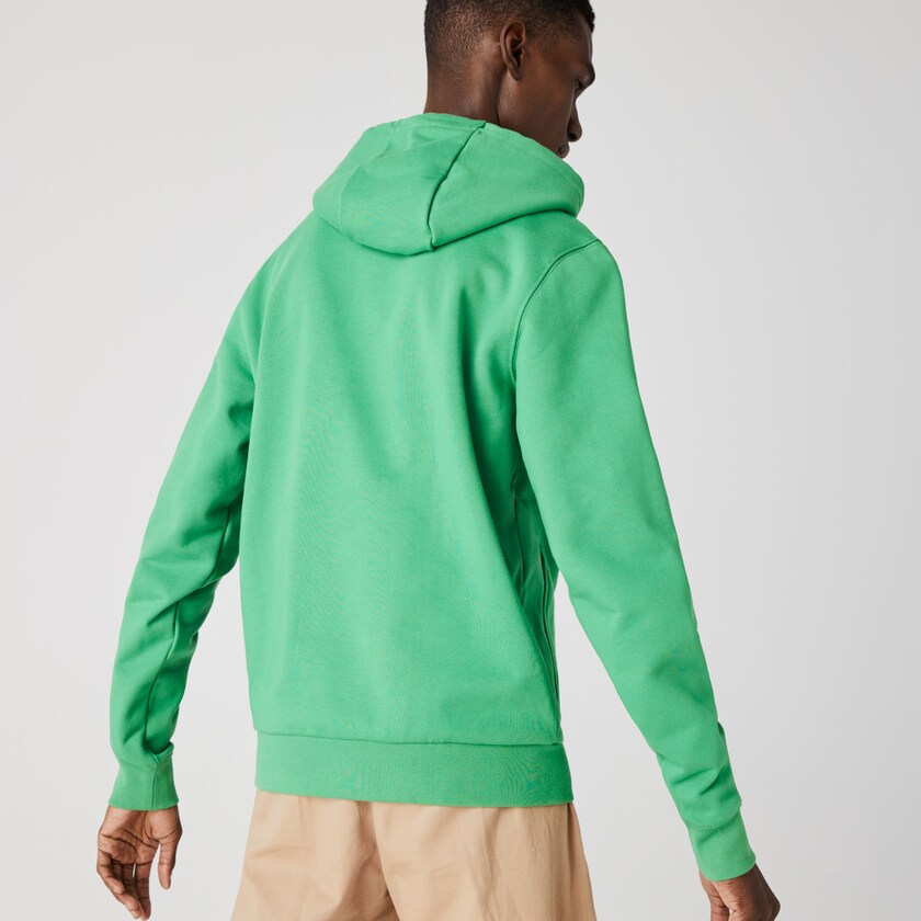 Sudaderas Lacoste Hooded Badge Hombre Verdes | XA6-67976Q6