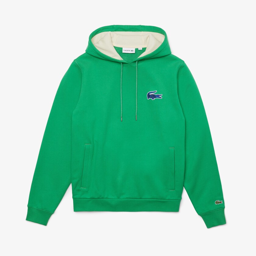 Sudaderas Lacoste Hooded Badge Hombre Verdes | XA6-67976Q6