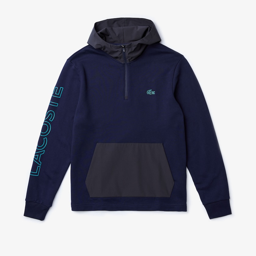 Sudaderas Lacoste Hooded Color-Block Zip Up Hombre Azul Marino Azules Grises Oscuro | KF7-82338L4