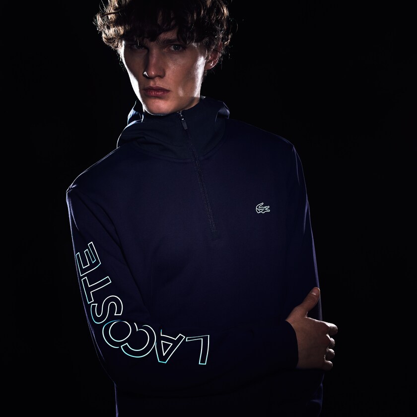Sudaderas Lacoste Hooded Color-Block Zip Up Hombre Azul Marino Azules Grises Oscuro | KF7-82338L4
