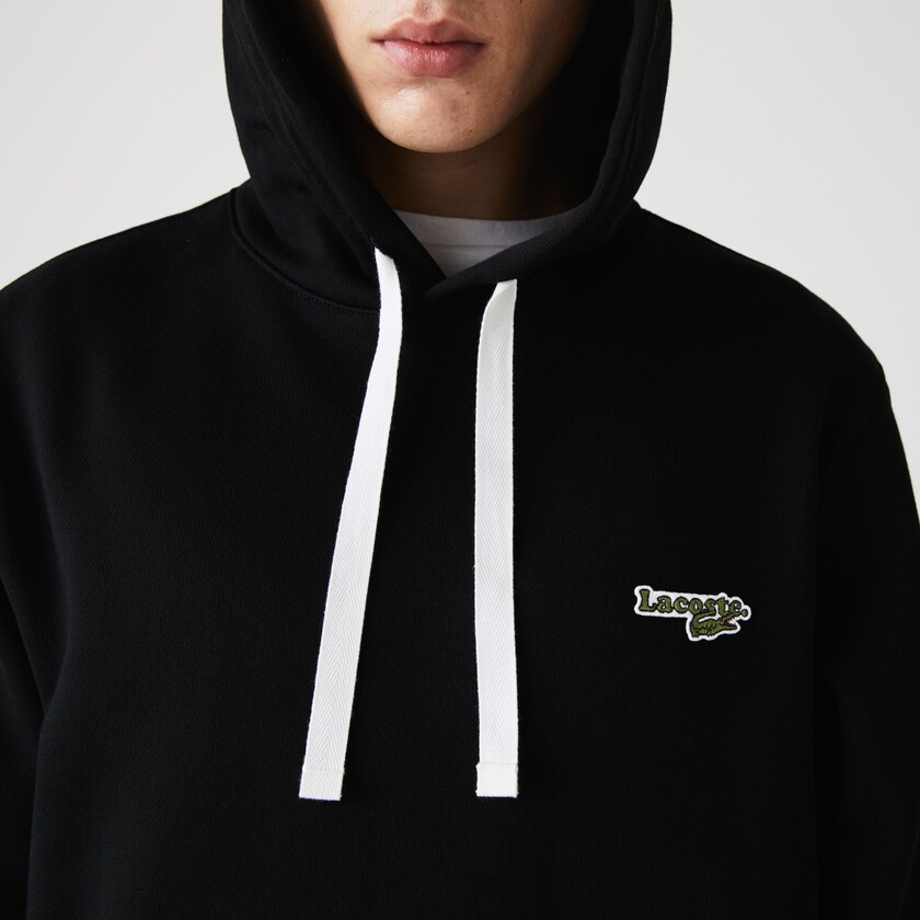 Sudaderas Lacoste Hooded Fleece Hombre Negros | MT9-04400A9