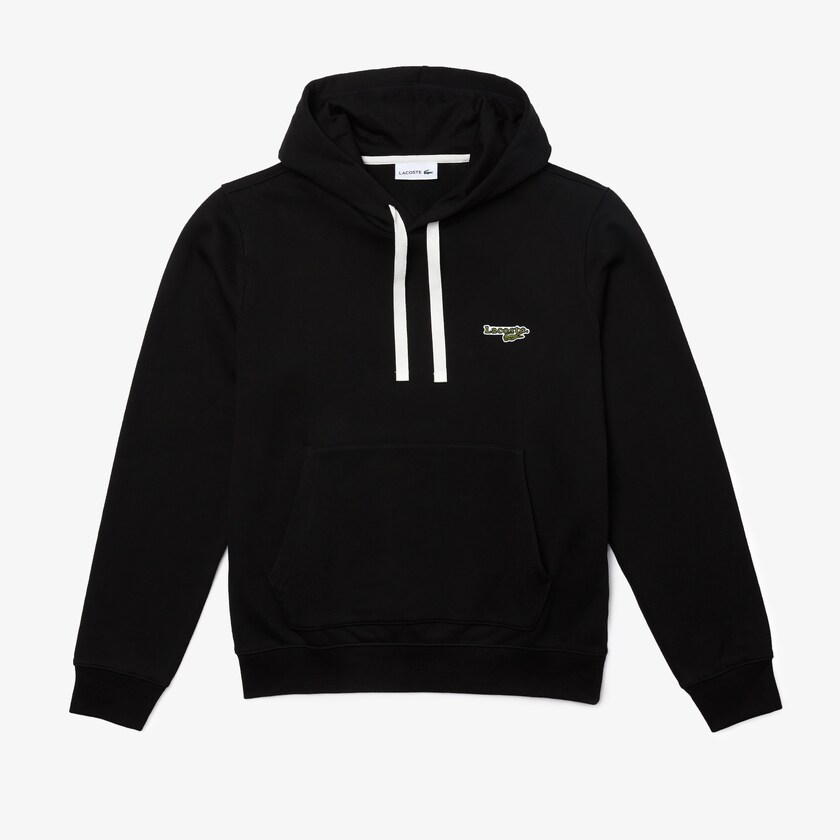 Sudaderas Lacoste Hooded Fleece Hombre Negros | MT9-04400A9