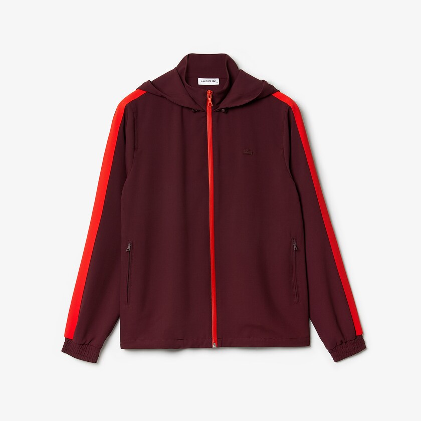 Sudaderas Lacoste Hooded Zip-Up Mujer Rojos Oscuro Rojos | KS6-12751U1
