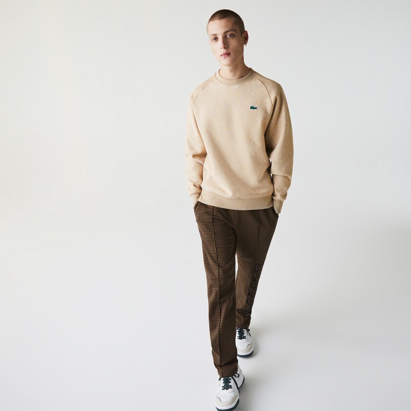 Sudaderas Lacoste LIVE Branded Fleece Hombre Beige | LN5-26752L1