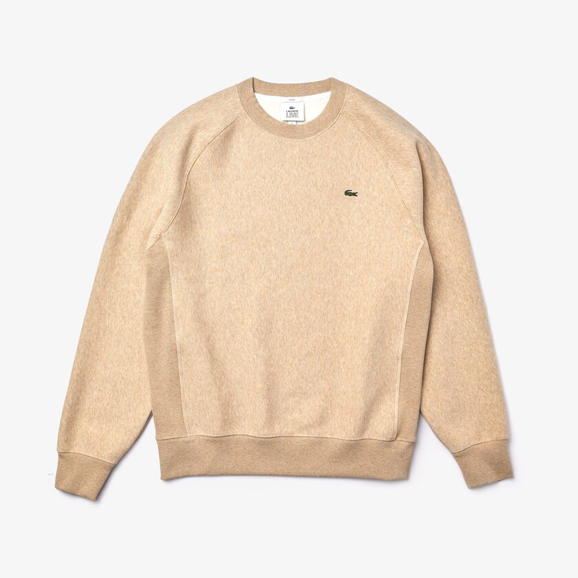 Sudaderas Lacoste LIVE Branded Fleece Hombre Beige | LN5-26752L1