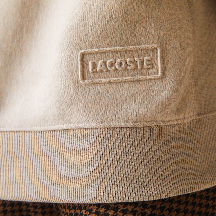 Sudaderas Lacoste LIVE Branded Fleece Hombre Beige | LN5-26752L1
