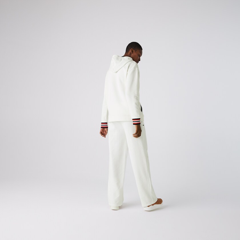 Sudaderas Lacoste Made In France Hooded Organic Cotton Fleece Mujer Blancos | YA3-63546G2