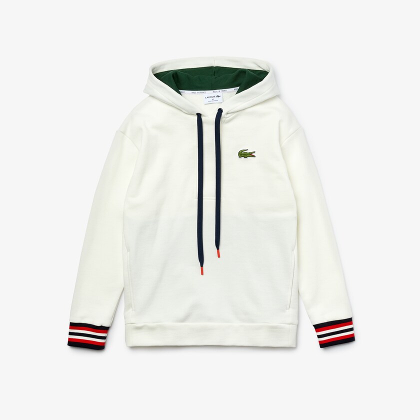 Sudaderas Lacoste Made In France Hooded Organic Cotton Fleece Mujer Blancos | YA3-63546G2
