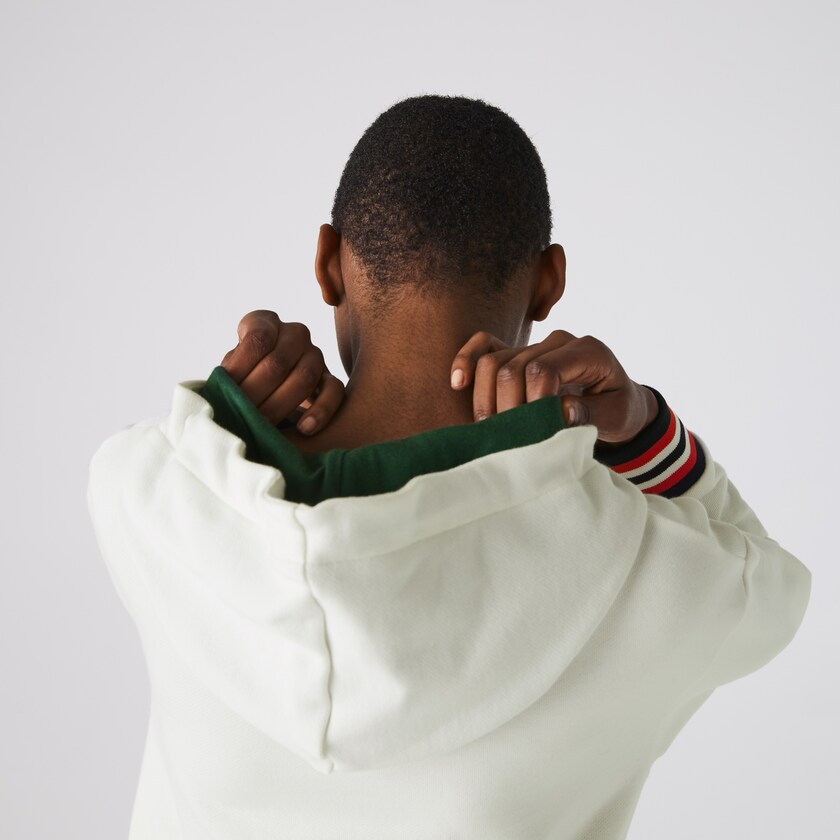Sudaderas Lacoste Made In France Hooded Organic Cotton Fleece Mujer Blancos | YA3-63546G2