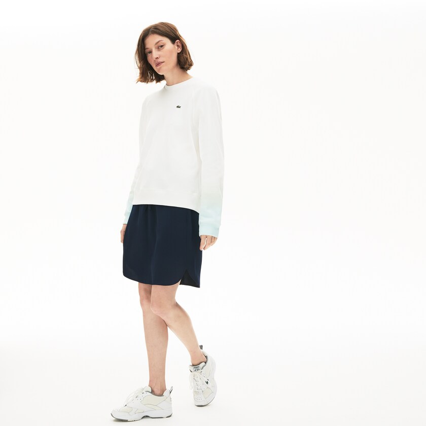 Sudaderas Lacoste Made in France Crew Neck Organic Cotton Mujer Turquesa Verdes Claro Blancos | HY8-03060R4
