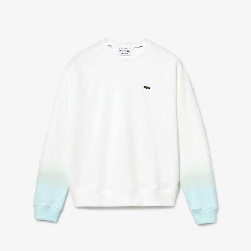 Sudaderas Lacoste Made in France Crew Neck Organic Cotton Mujer Turquesa Verdes Claro Blancos | HY8-03060R4