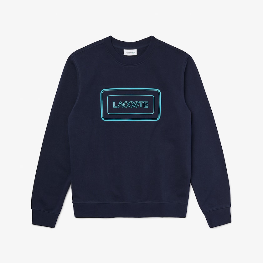 Sudaderas Lacoste Motion Regular Fit Crew Neck Cotton Hombre Azul Marino Azules | RT9-48324G1