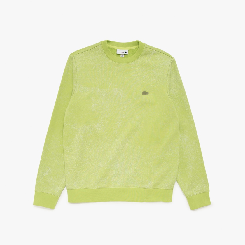 Sudaderas Lacoste Motion Textured Crew Neck Hombre Amarillos | VI9-64116R0