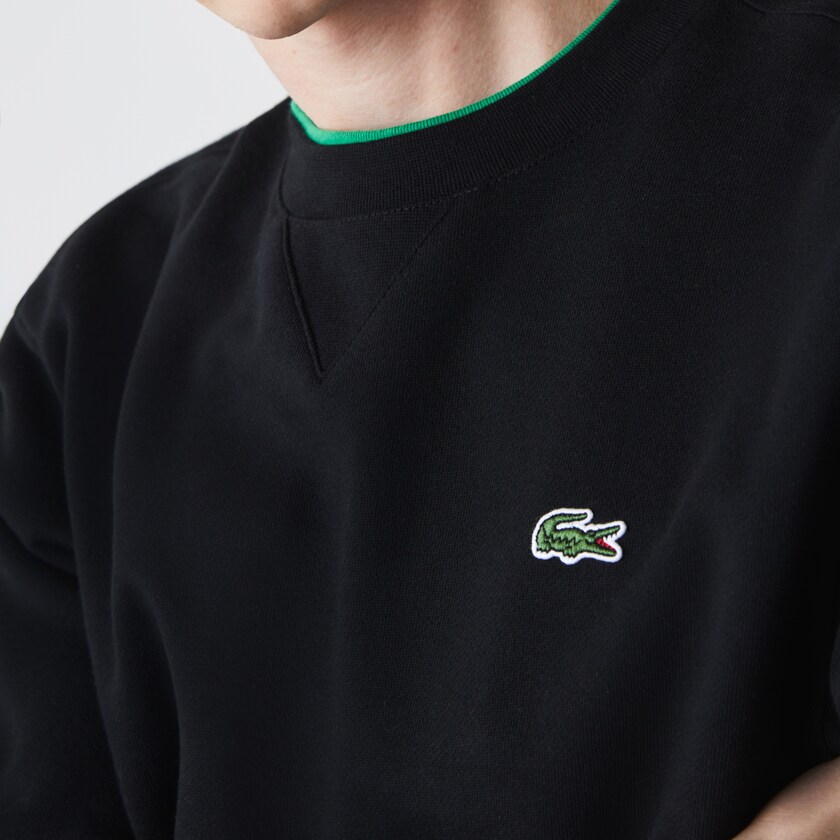 Sudaderas Lacoste SPORT Cotton Blend Fleece Hombre Negros | CM2-76027B1