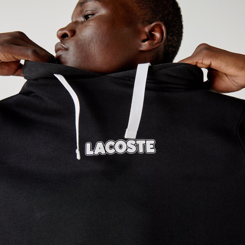 Sudaderas Lacoste SPORT Crocodile Print Hooded Cotton Hombre Negros | RM6-34633U4