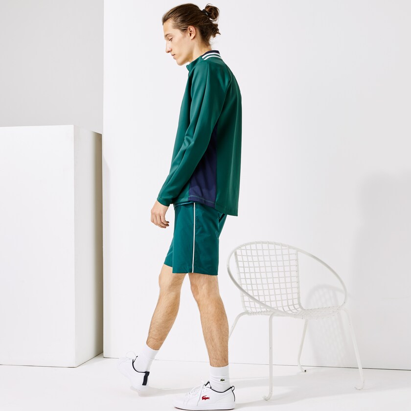 Sudaderas Lacoste SPORT Ergonomic Stretch Zip Golf Hombre Verdes Azul Marino Azules Blancos | SJ1-77397F3