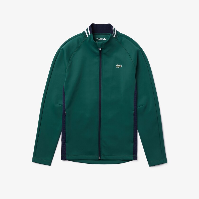 Sudaderas Lacoste SPORT Ergonomic Stretch Zip Golf Hombre Verdes Azul Marino Azules Blancos | SJ1-77397F3