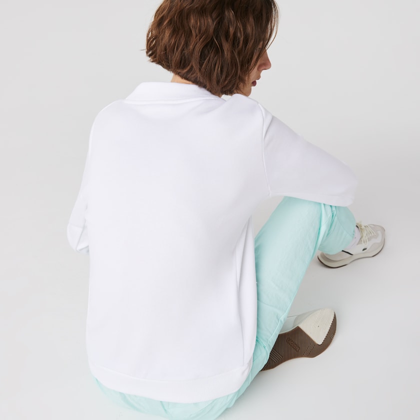 Sudaderas Lacoste SPORT Fleece Tennis Mujer Blancos | LQ4-94799K8