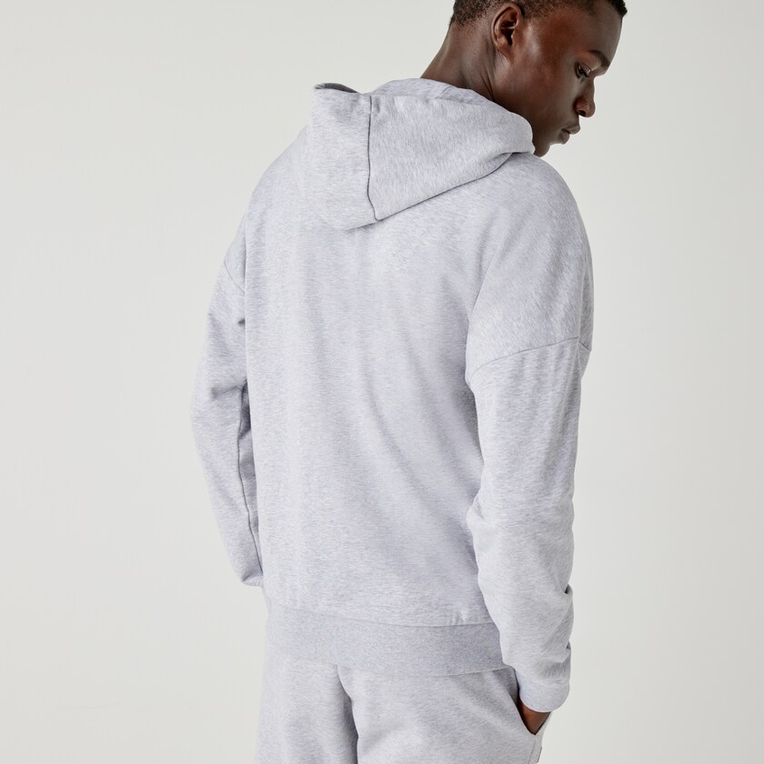 Sudaderas Lacoste SPORT Hooded Colorblock Fleece Zip Hombre Grises Azul Marino Azules Azules Verdes Blancos | FJ7-65596R4