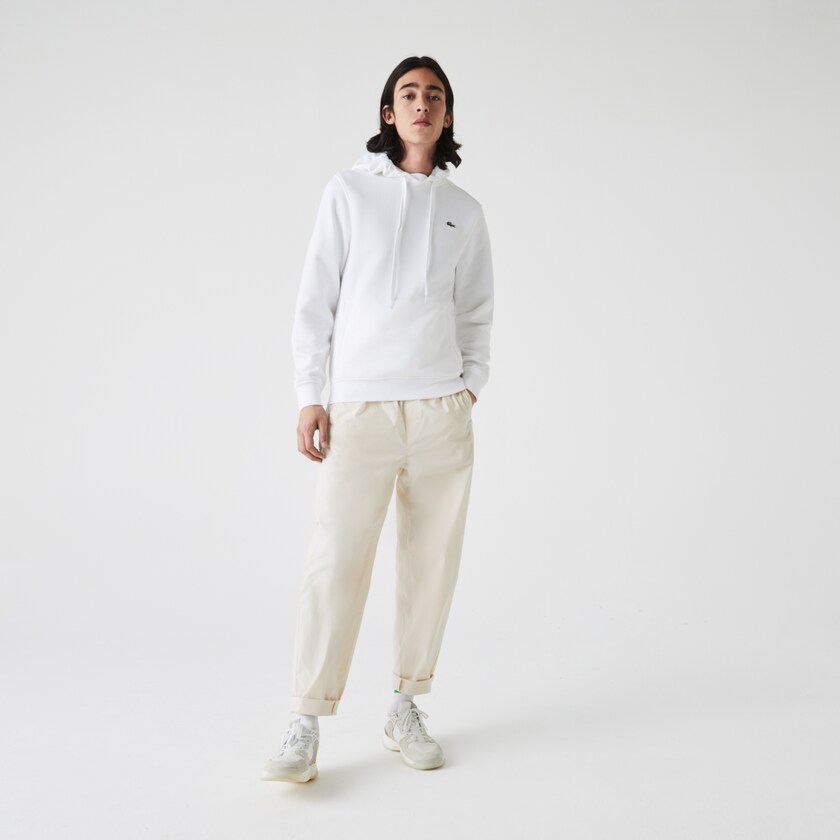 Sudaderas Lacoste SPORT Hooded Fleece Hombre Blancos | FJ4-67936O3