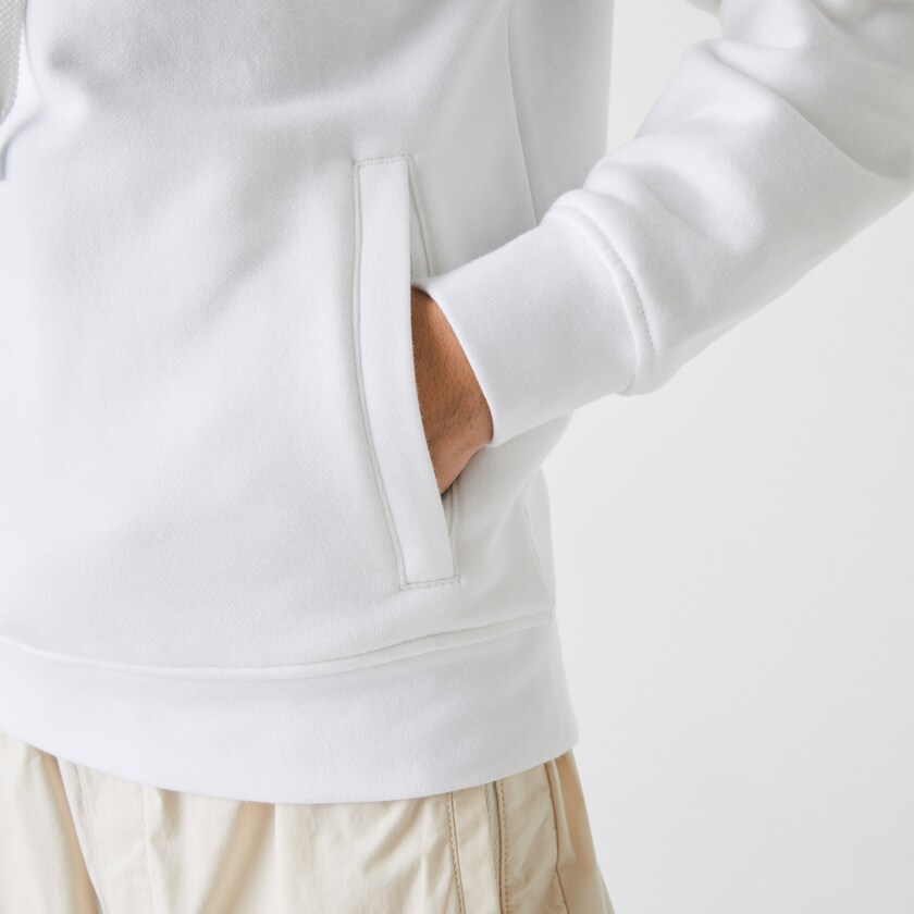 Sudaderas Lacoste SPORT Hooded Fleece Hombre Blancos | FJ4-67936O3