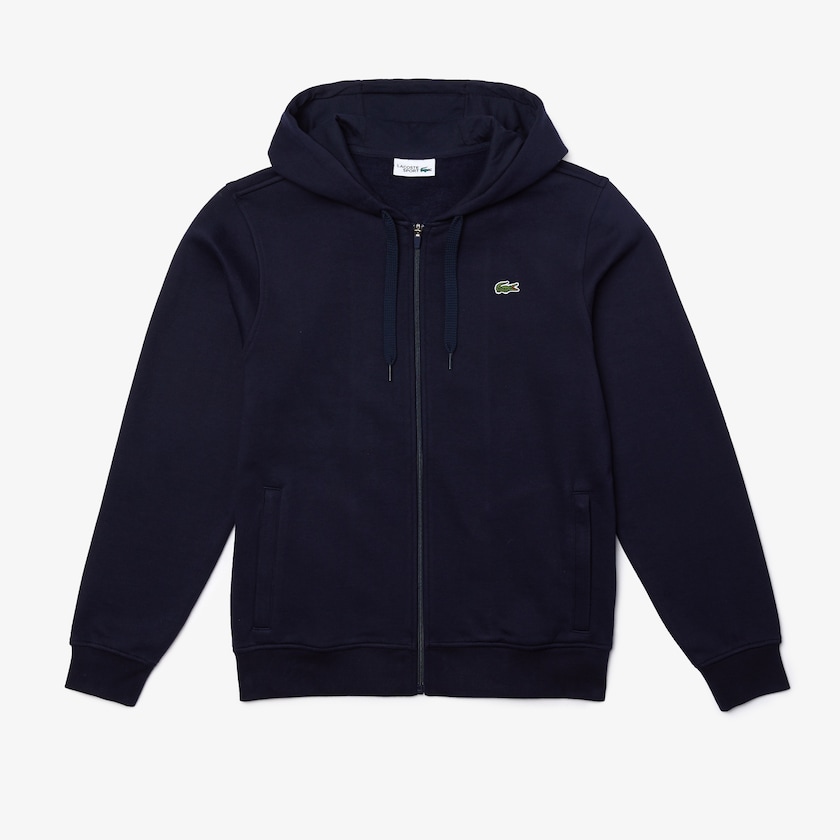 Sudaderas Lacoste SPORT Hooded Lightweight Bi-material Hombre Azul Marino Azules | DN9-22782I0