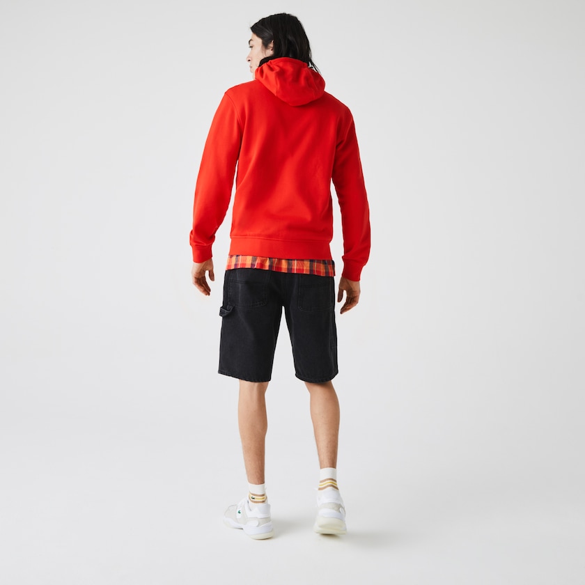 Sudaderas Lacoste SPORT Hooded Lightweight Bi-material Hombre Rojos | JX8-25722R0