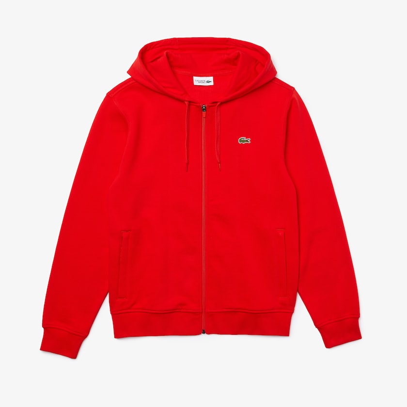 Sudaderas Lacoste SPORT Hooded Lightweight Bi-material Hombre Rojos | JX8-25722R0
