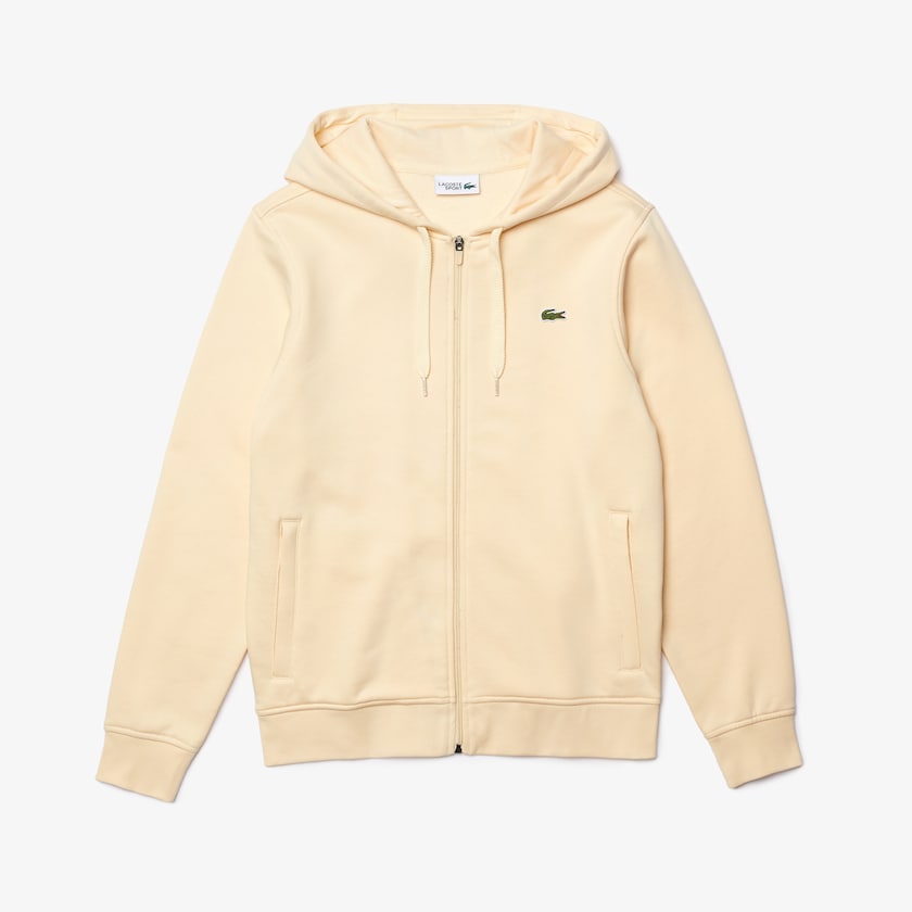 Sudaderas Lacoste SPORT Hooded Lightweight Bi-material Hombre Beige | HN7-17261D3