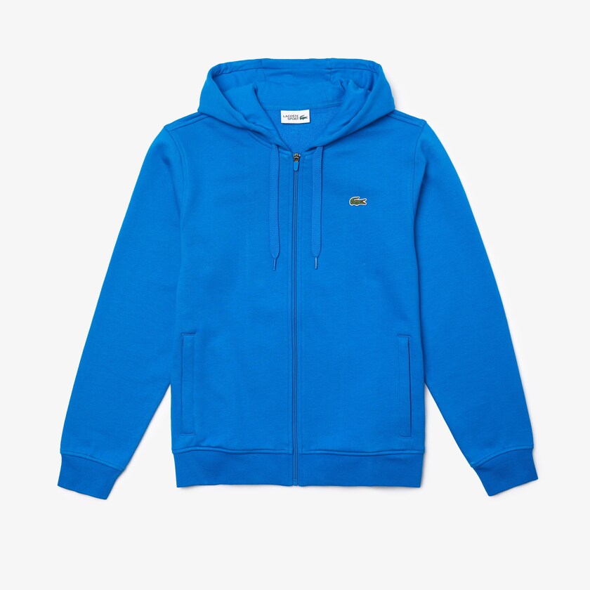 Sudaderas Lacoste SPORT Hooded Lightweight Bi-material Hombre Azules | FG9-74367Y2