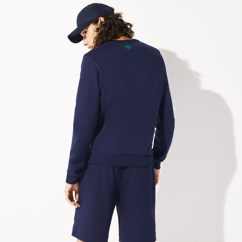 Sudaderas Lacoste SPORT Roland Garros Plant Print Hombre Azul Marino Azules Verdes | TU8-43974Q1
