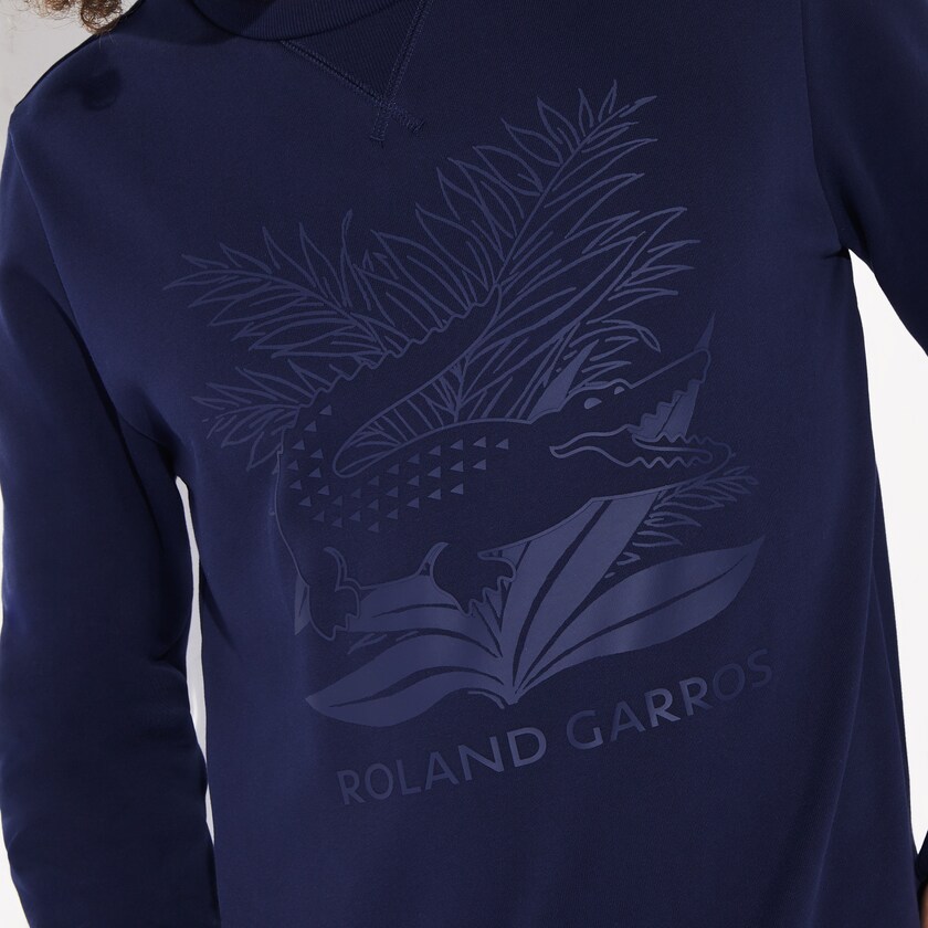 Sudaderas Lacoste SPORT Roland Garros Plant Print Hombre Azul Marino Azules Verdes | TU8-43974Q1