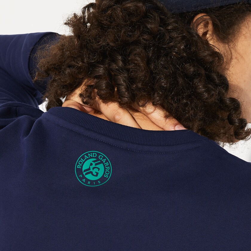 Sudaderas Lacoste SPORT Roland Garros Plant Print Hombre Azul Marino Azules Verdes | TU8-43974Q1