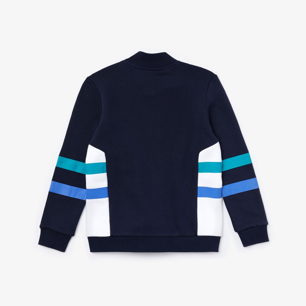 Sudaderas Lacoste Niños Azul Marino Azules Blancos Turquesa Azules SPORT Side Stripe Full-Zip Colorblock JV2-01090D8