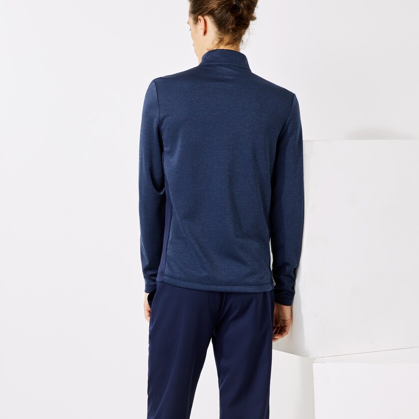 Sudaderas Lacoste SPORT Zip Stand-Up Collar Stretch Golf Hombre Grises Azul Marino Azules Blancos | LR6-17751F8
