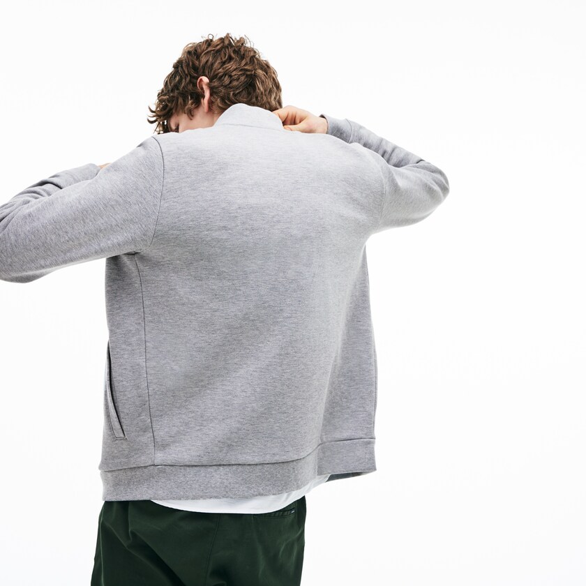 Sudaderas Lacoste Zip Fleece Hombre Grises | HT5-46964L1