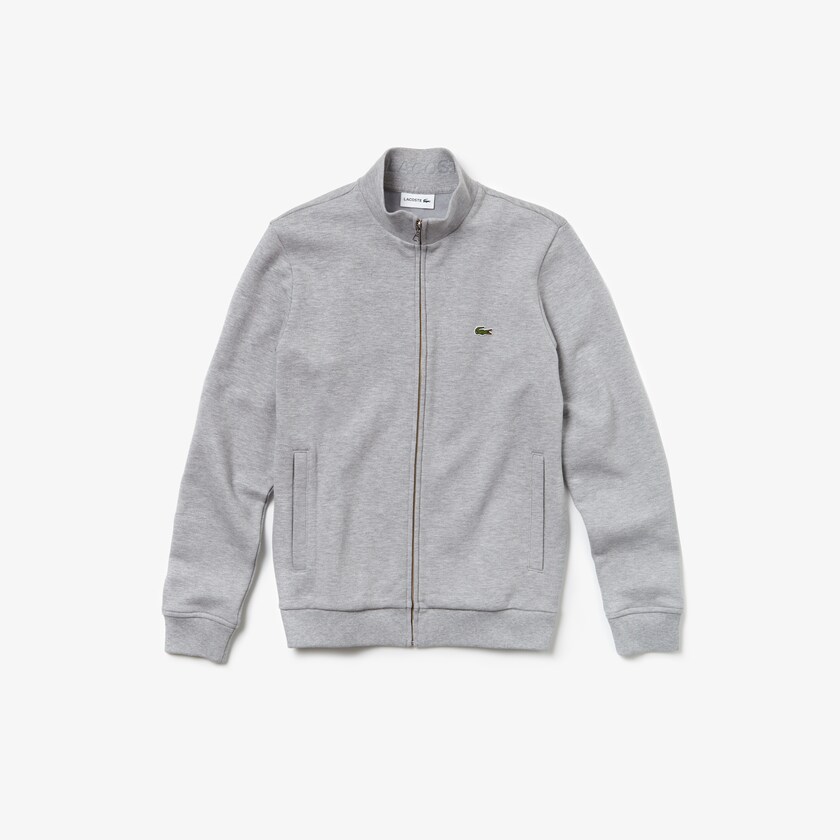 Sudaderas Lacoste Zip Fleece Hombre Grises | HT5-46964L1